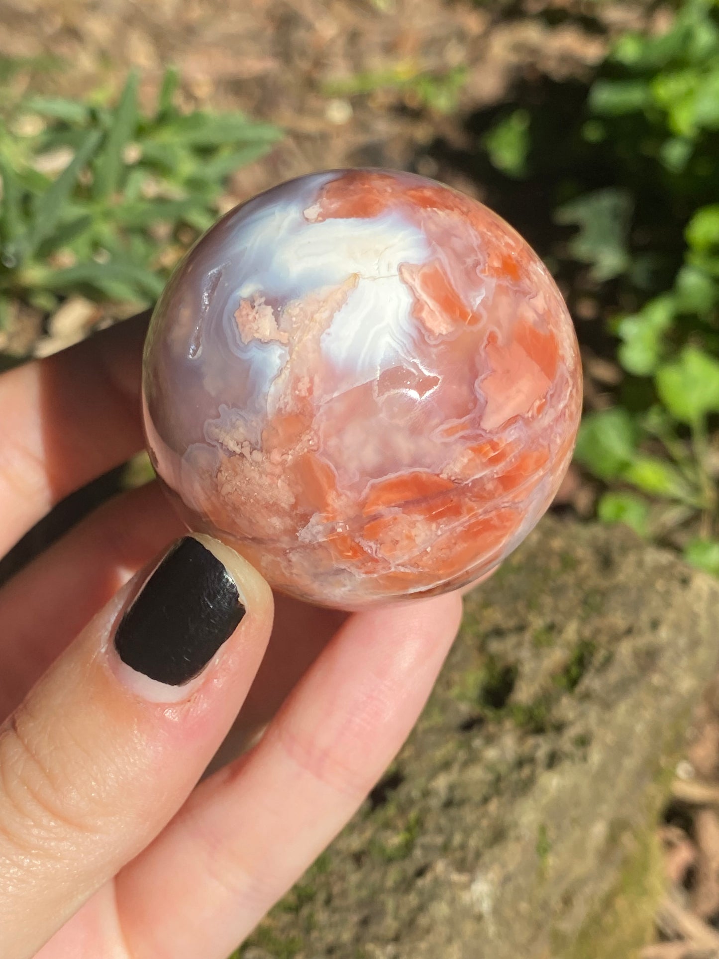 Sfera Agata rosa A