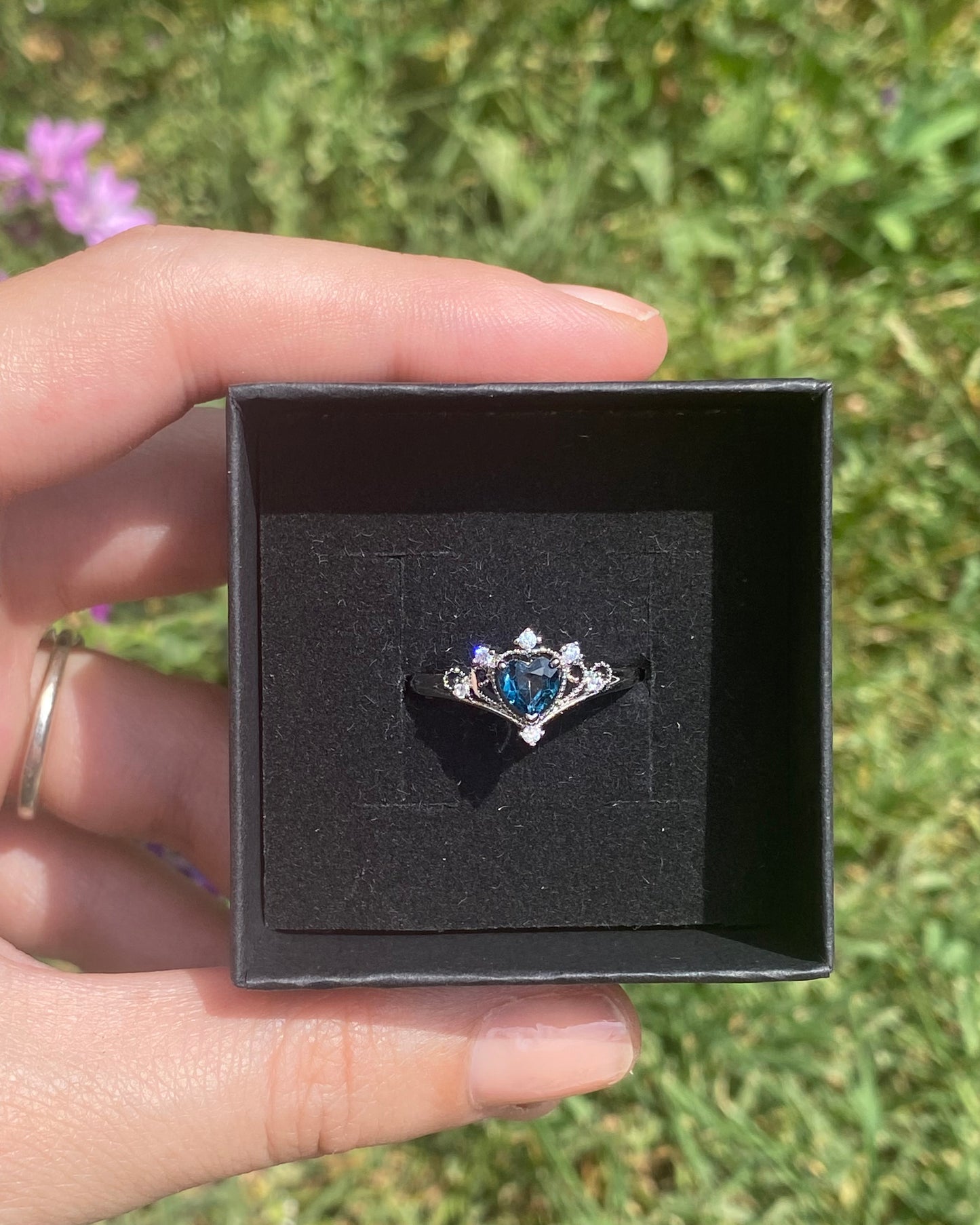 Anello TOPAZIO LONDON BLUE cuore
