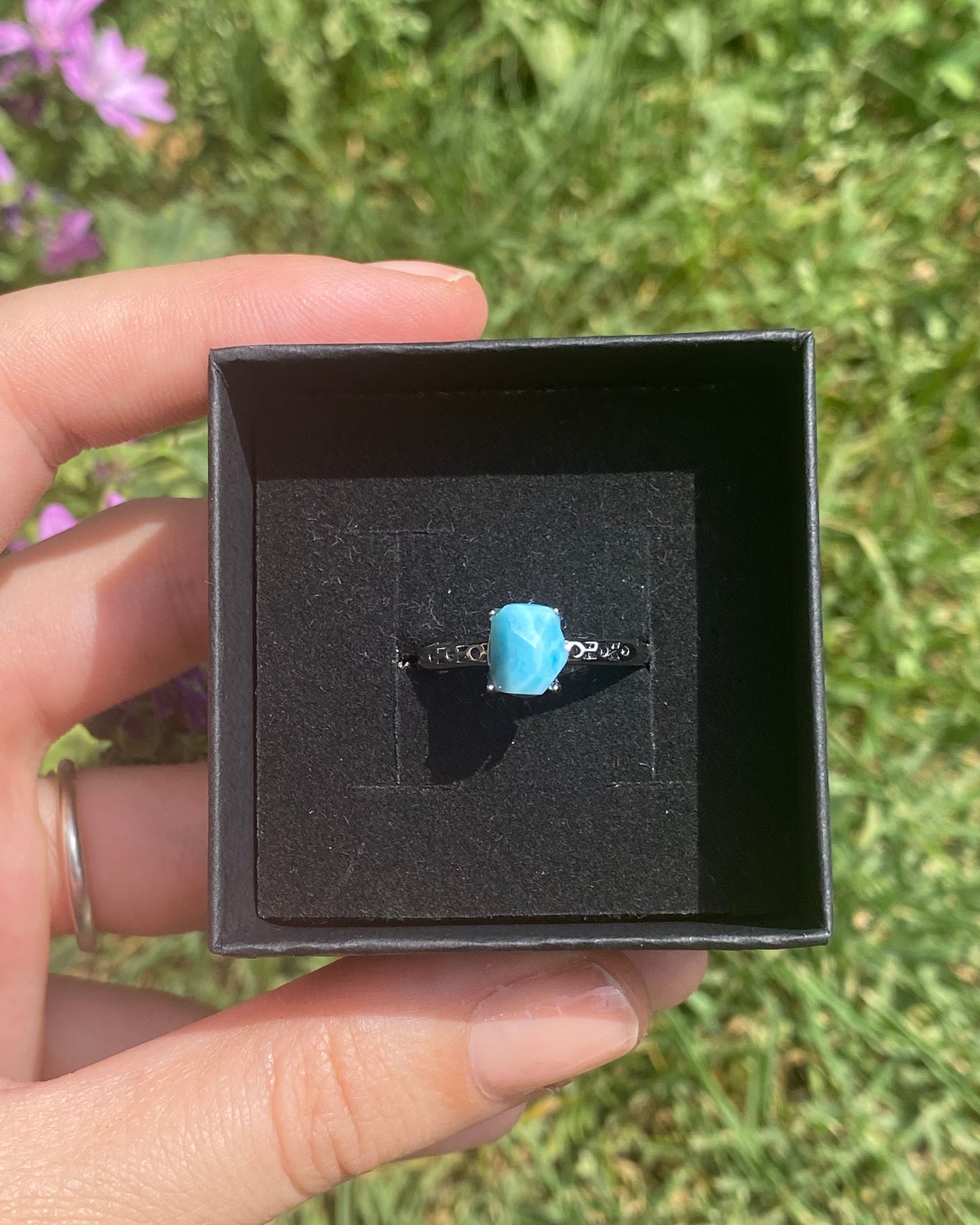 Anello LARIMAR forma libera