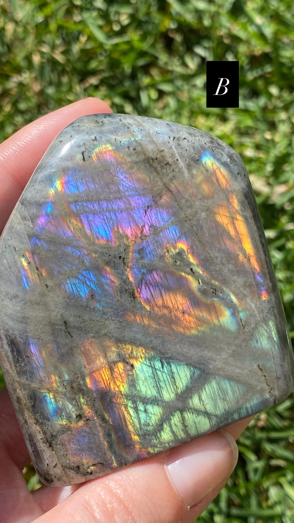 Freeform labradorite sunset
