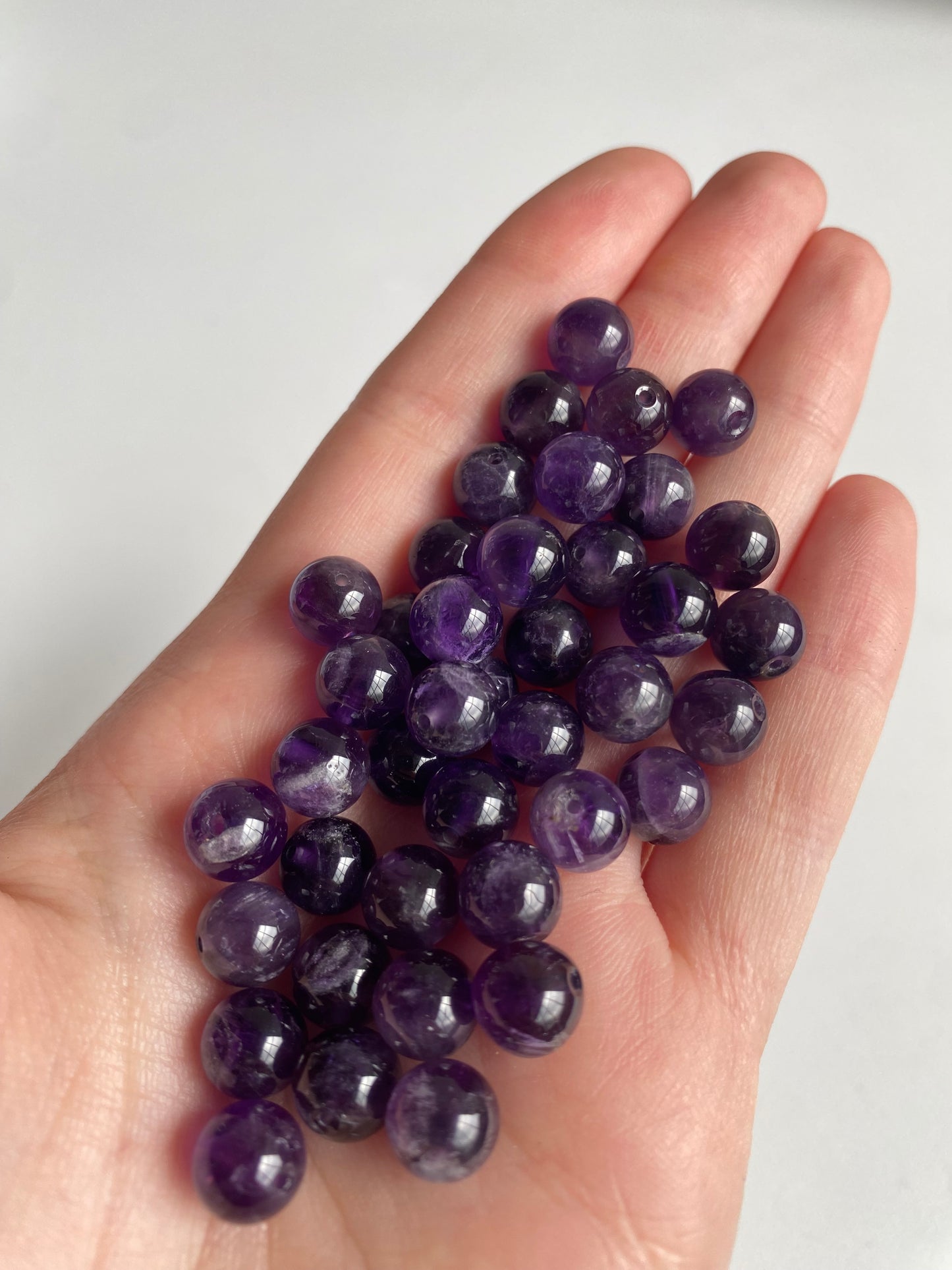 Perle ametista scura 8mm