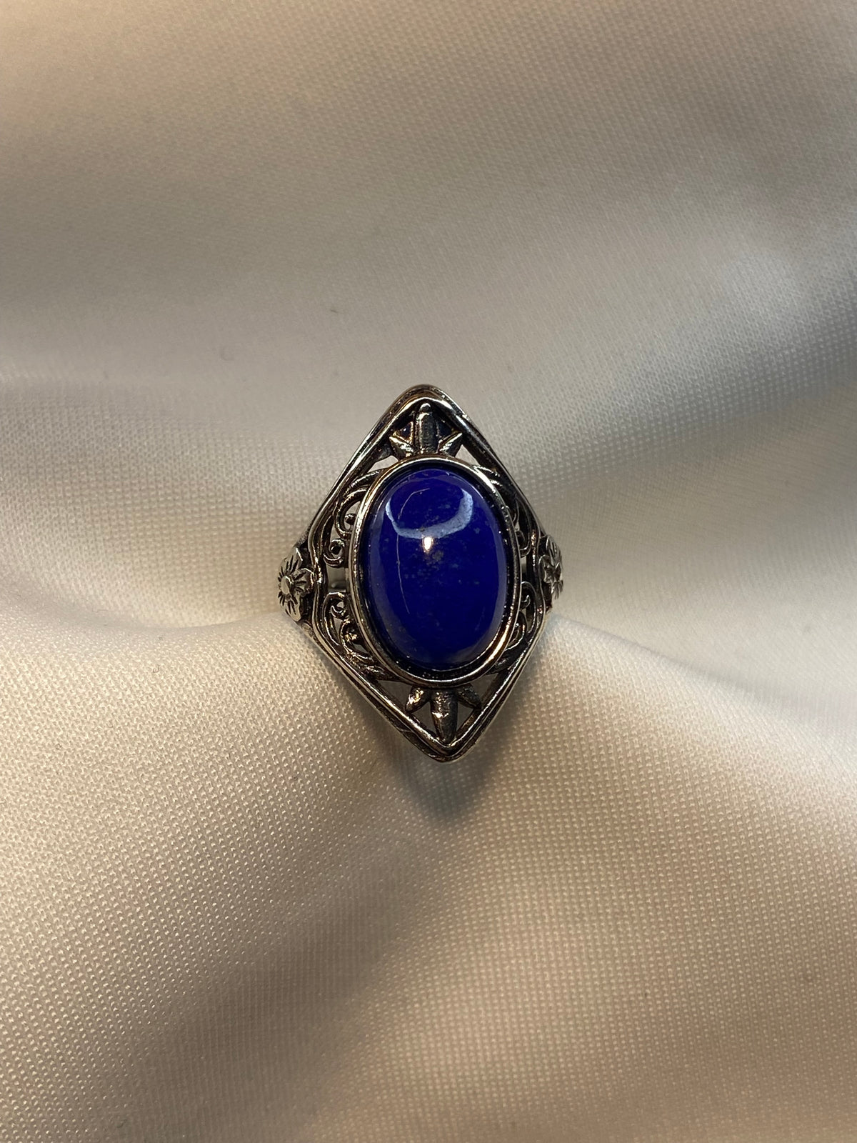 Anello Lapislazzuli etnico (rombo)