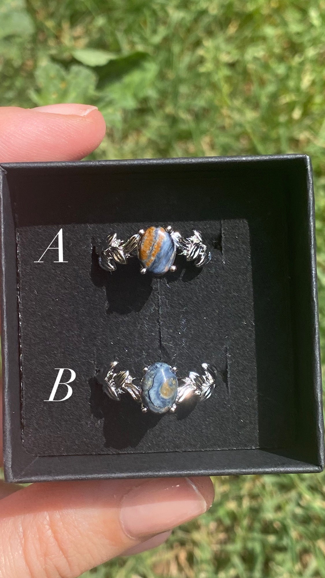 Anello PIETERSITE foglie