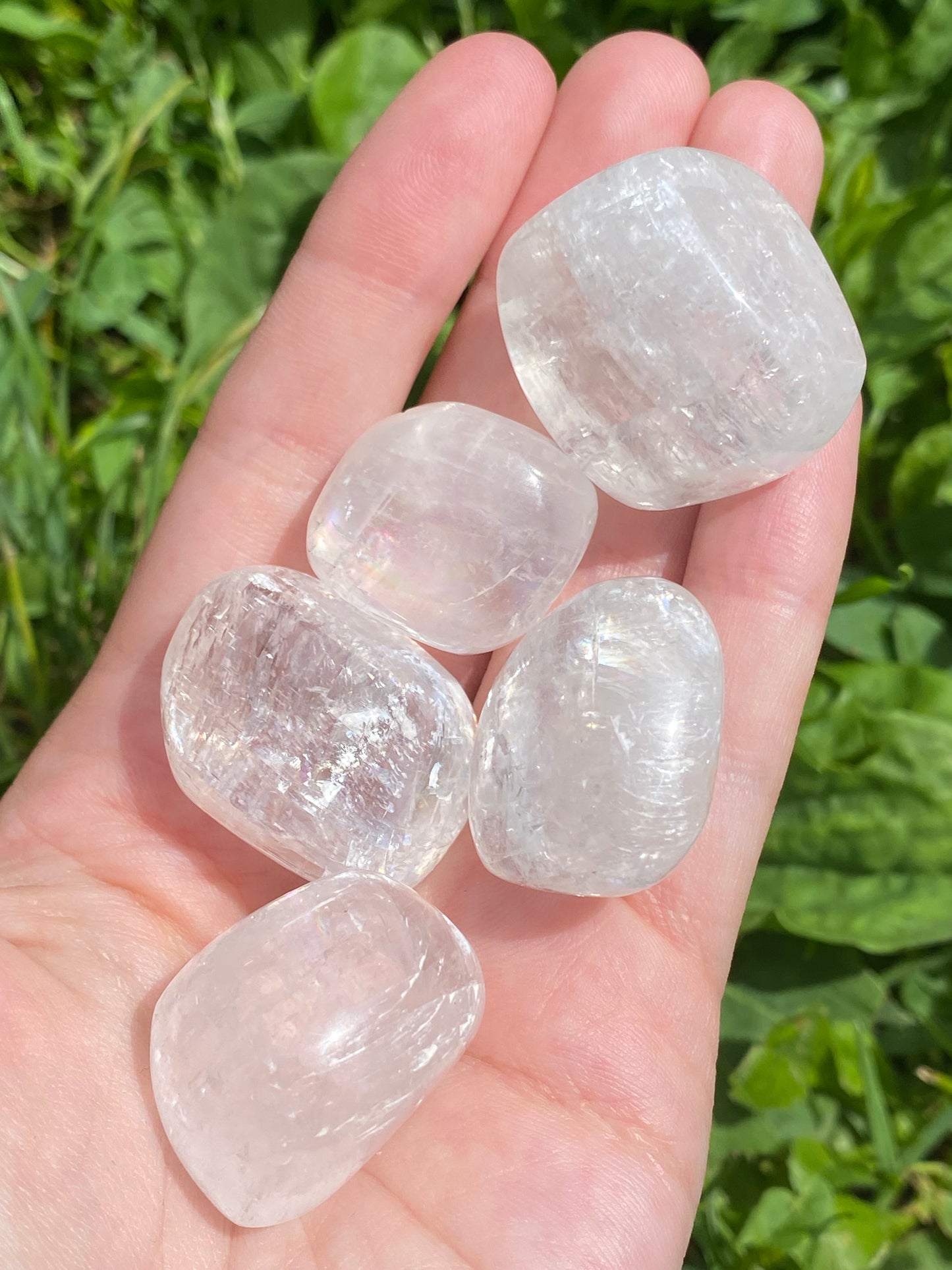 Calcite bianca burattata