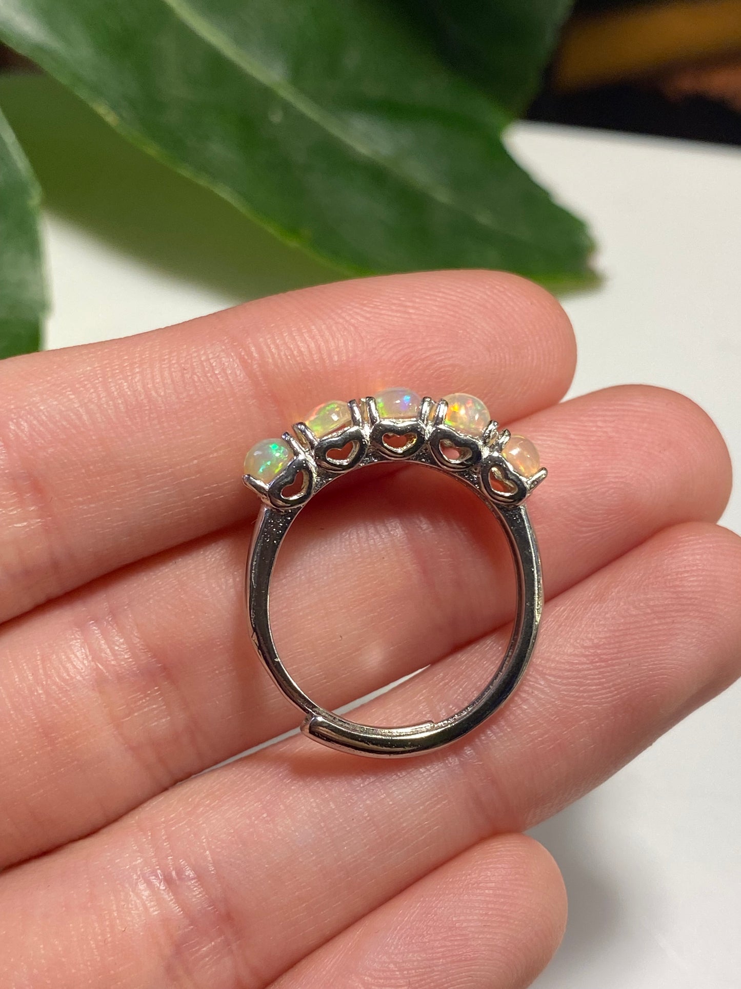Anello tiara in opale