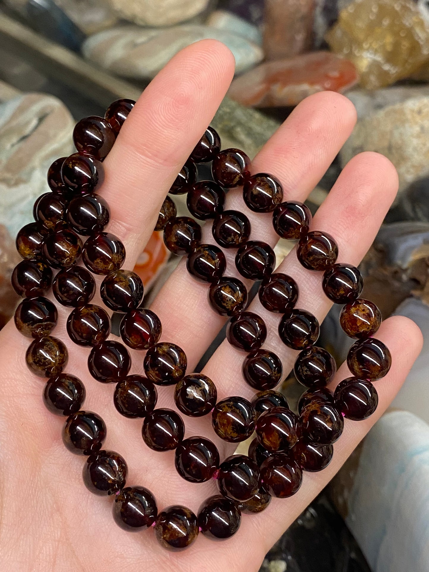 Bracciale granato rosso