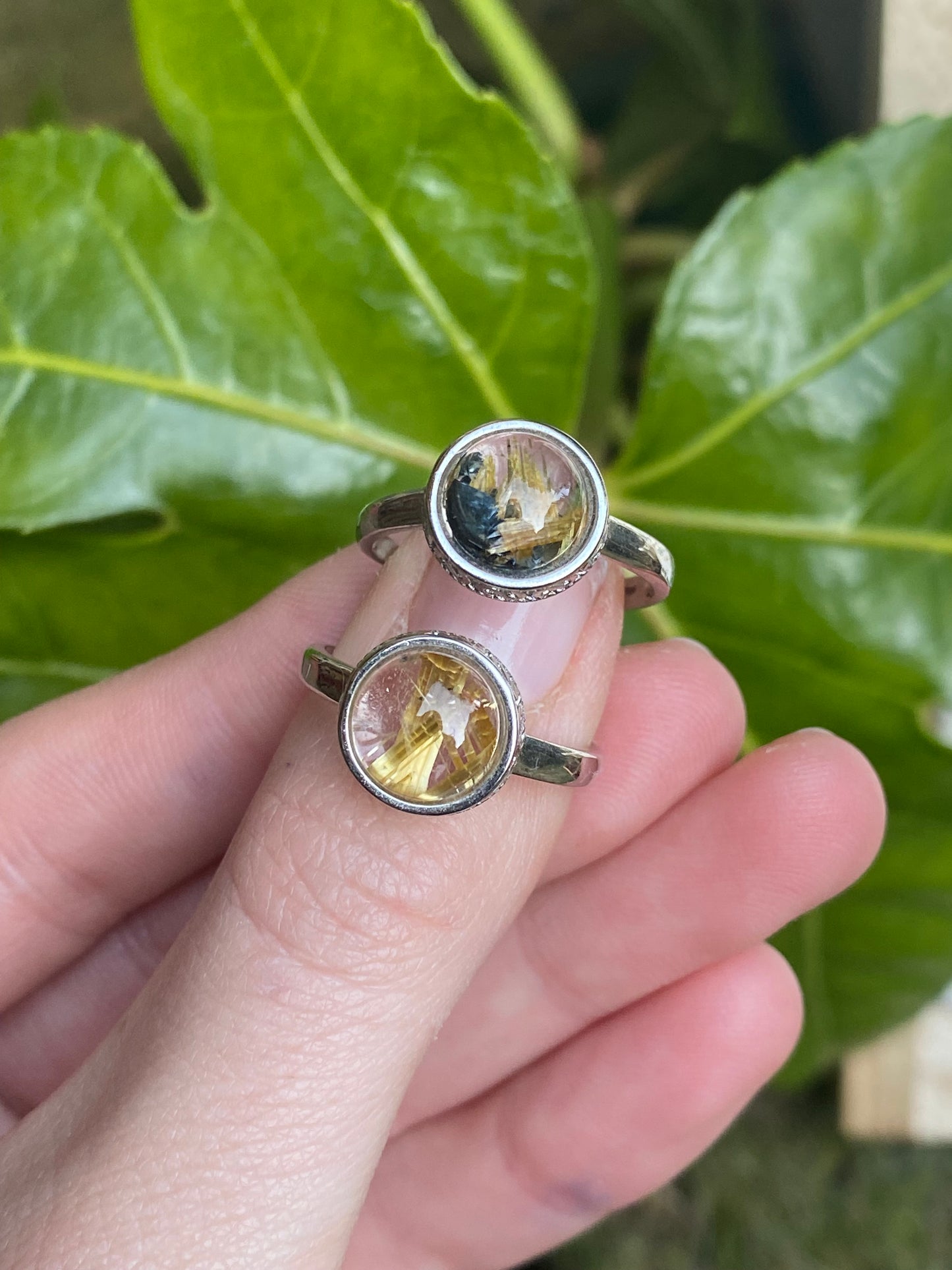 Anello in quarzo rutilato