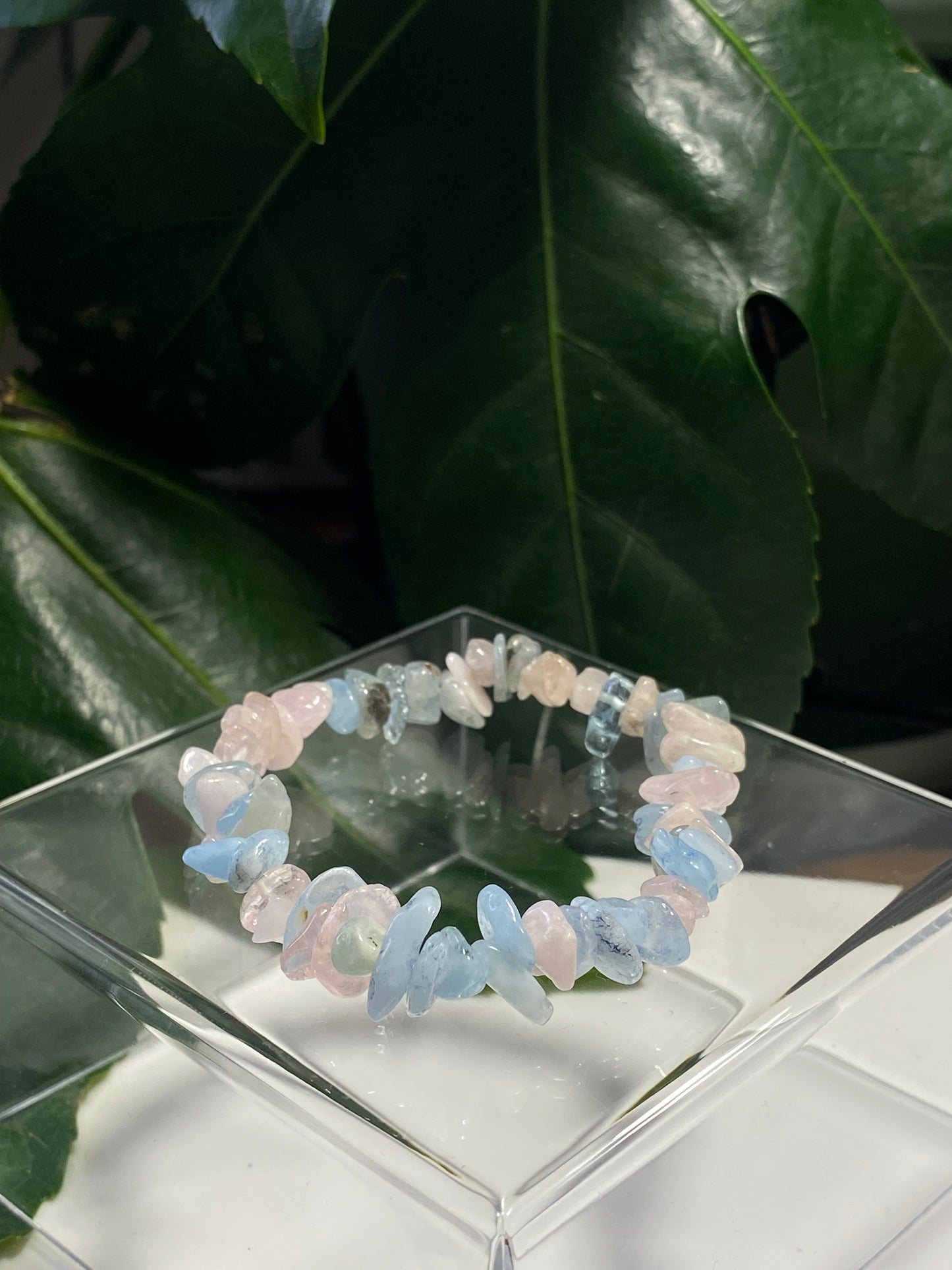Bracciale chips in morganite