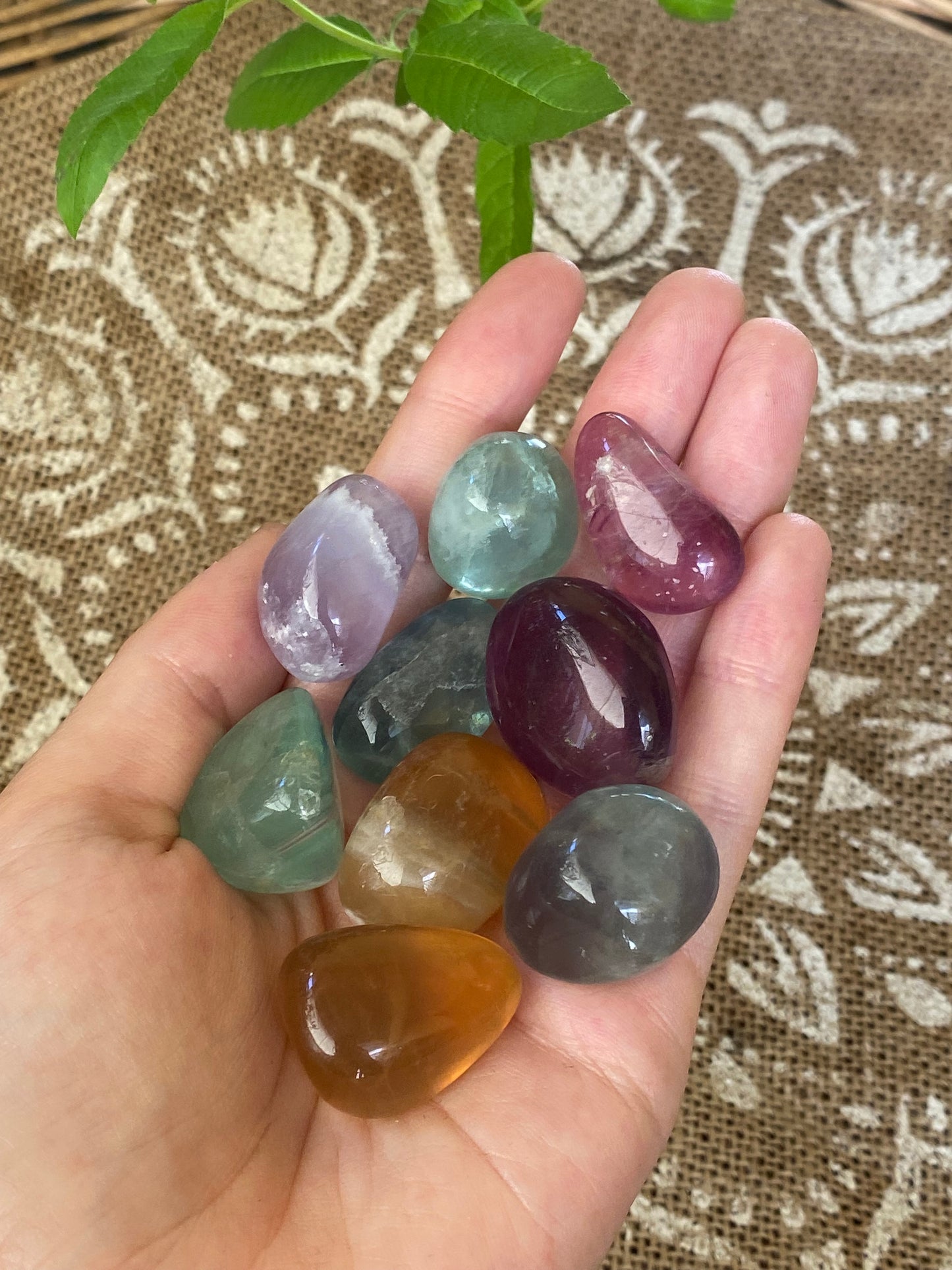 Fluorite multicolore burattata