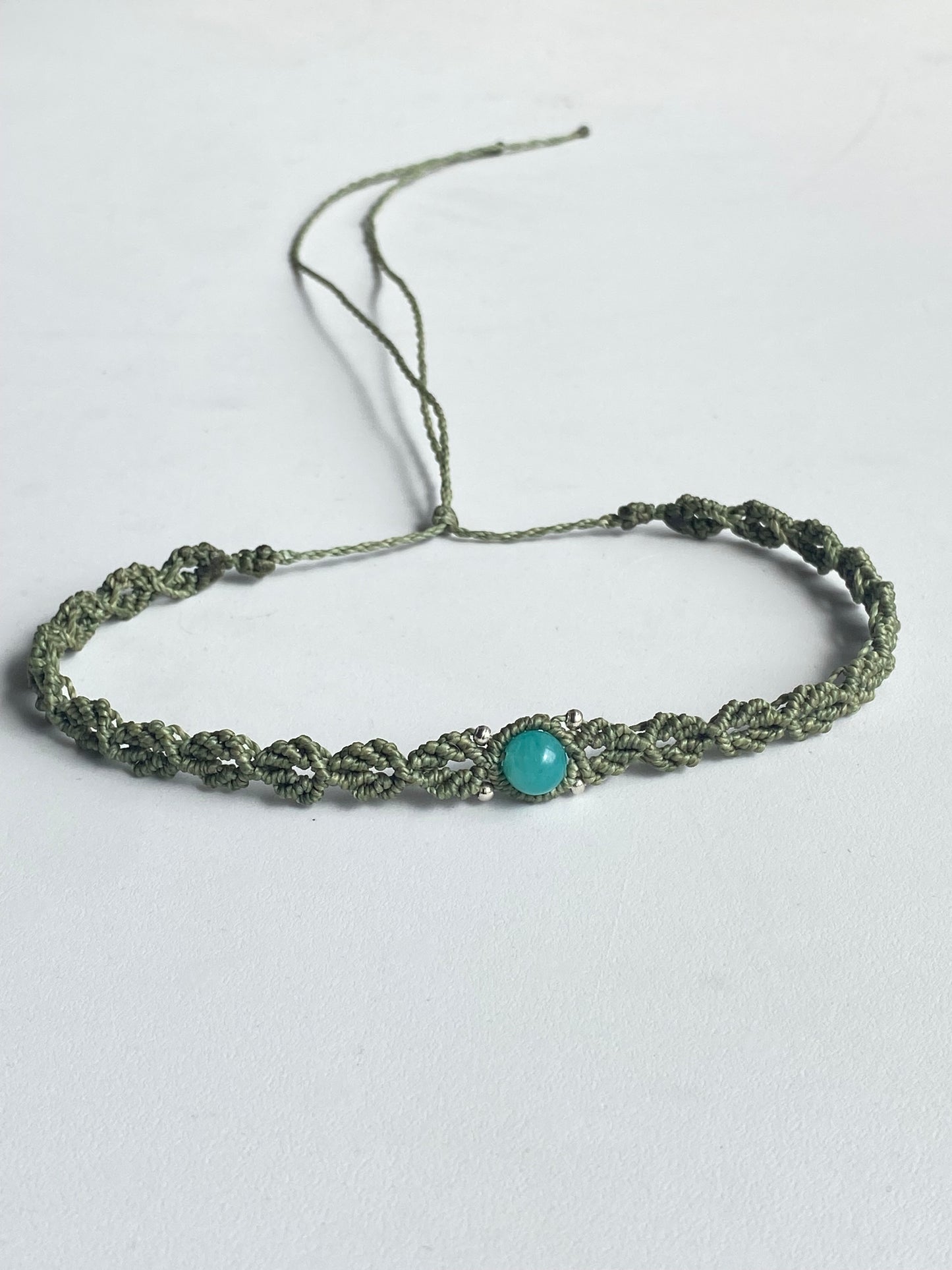 Choker “foglia” con amazzonite