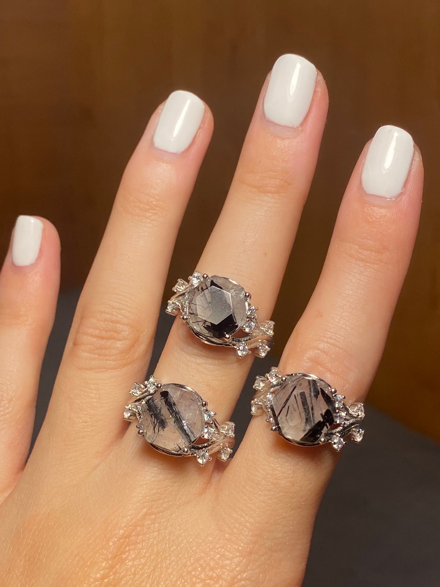 Anello QUARZO TORMALINATO