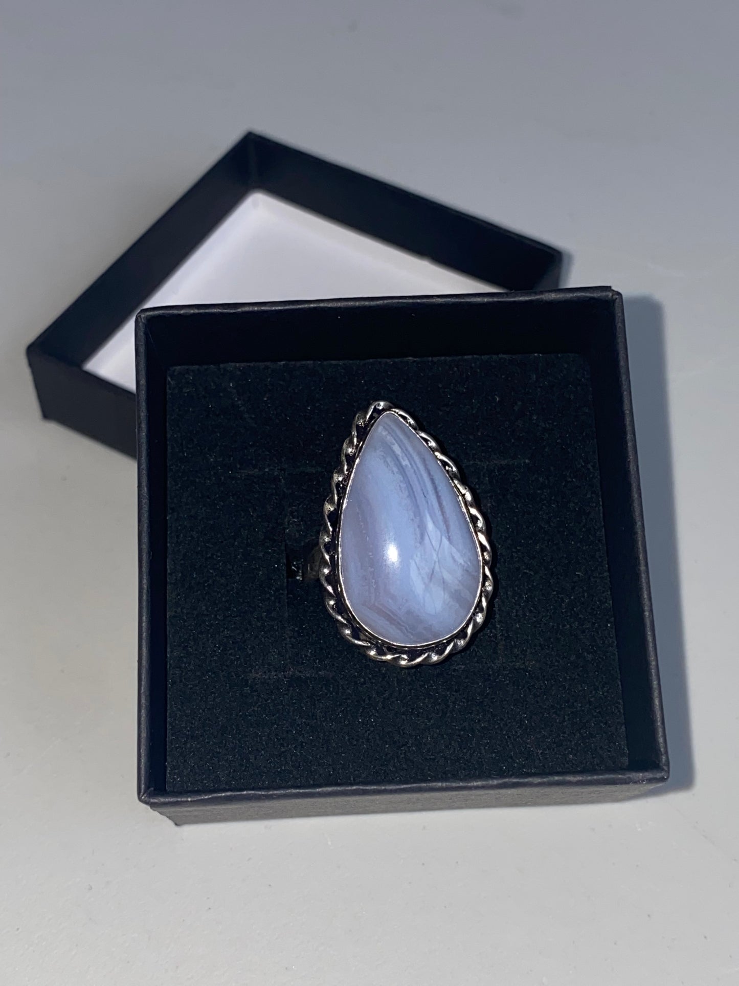 Anello AGATA BLUE LACE argento 925