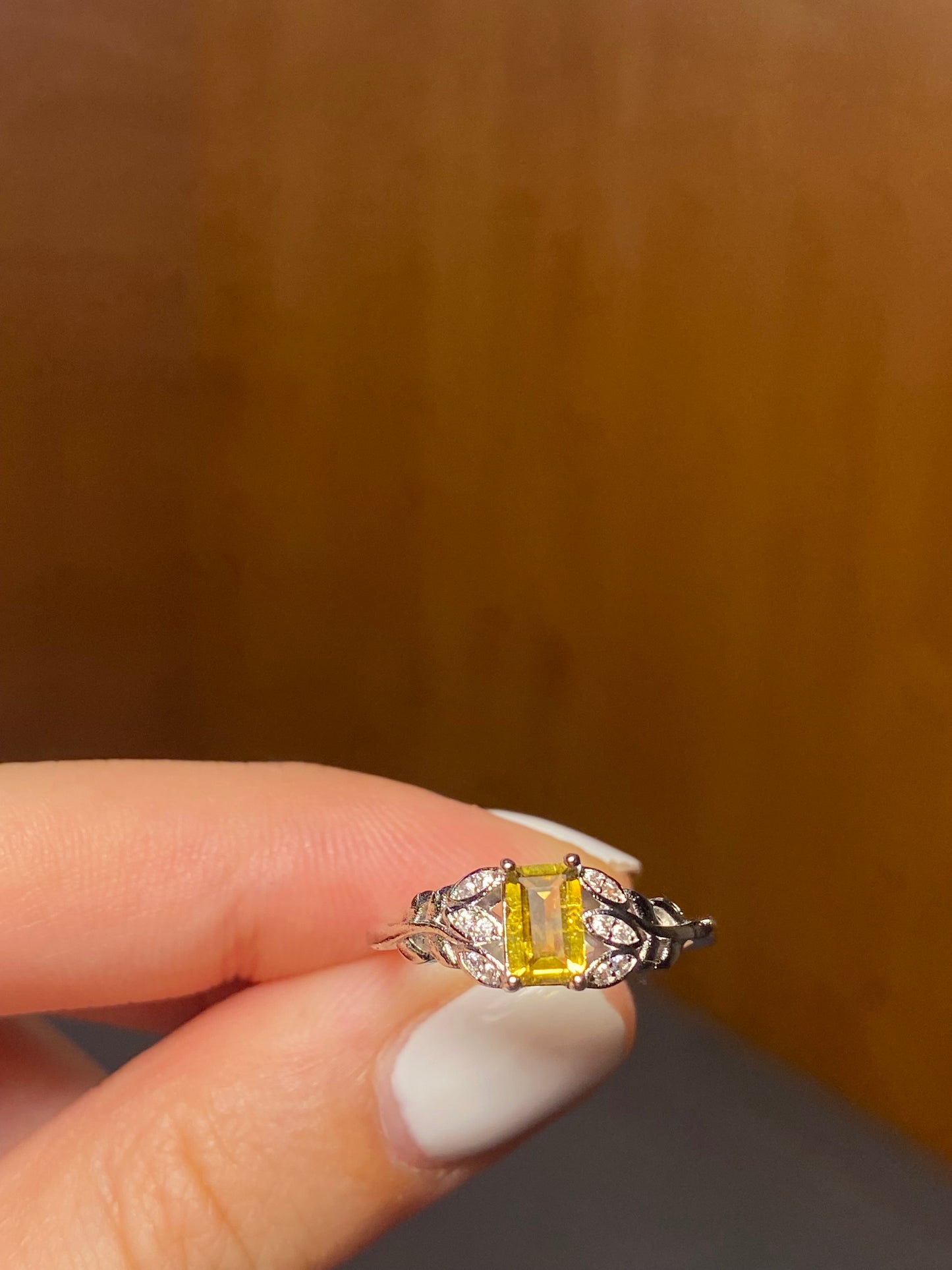 Anello TORMALINA MULTICOLORE foglie