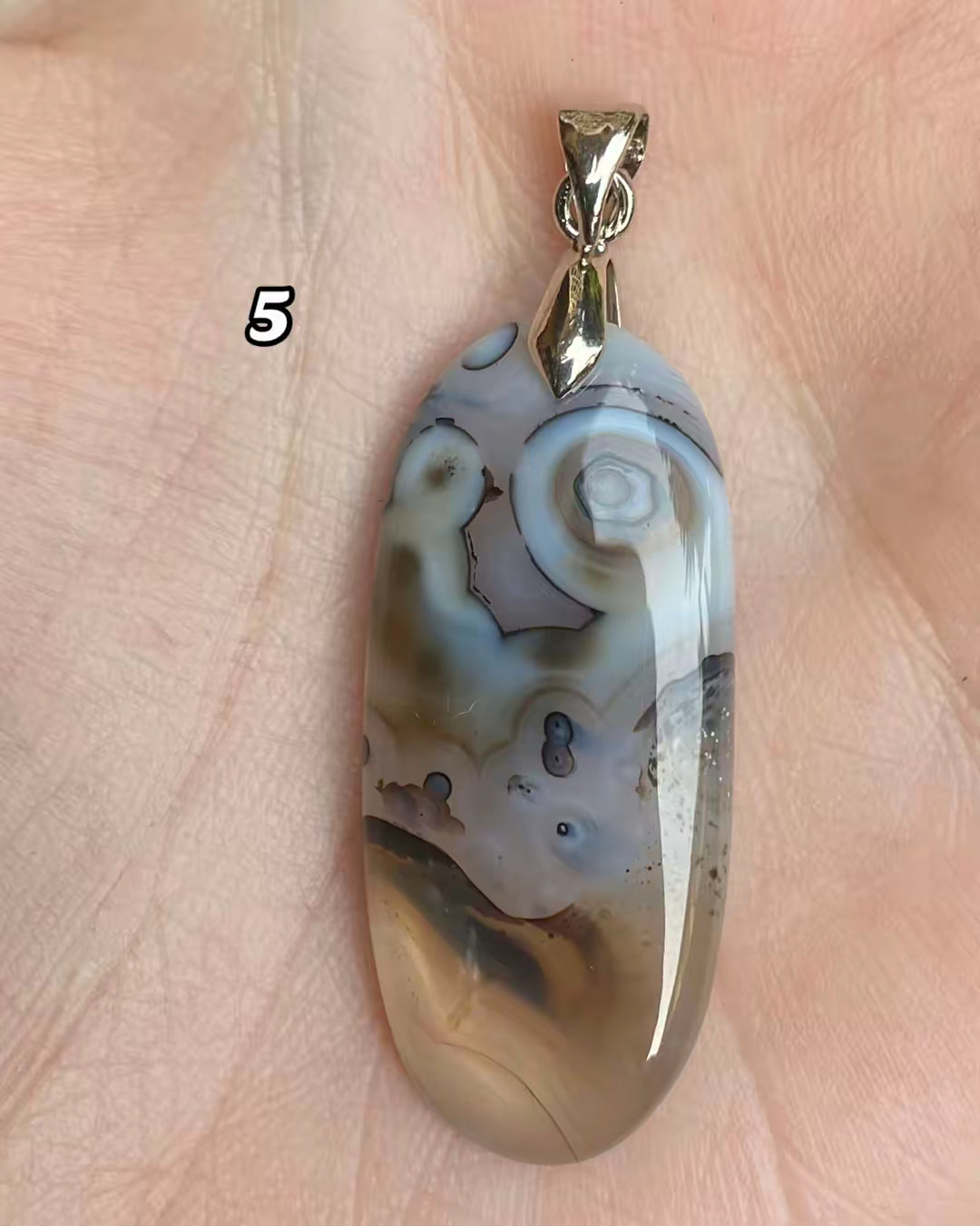 Ciondolo in agata dendritica