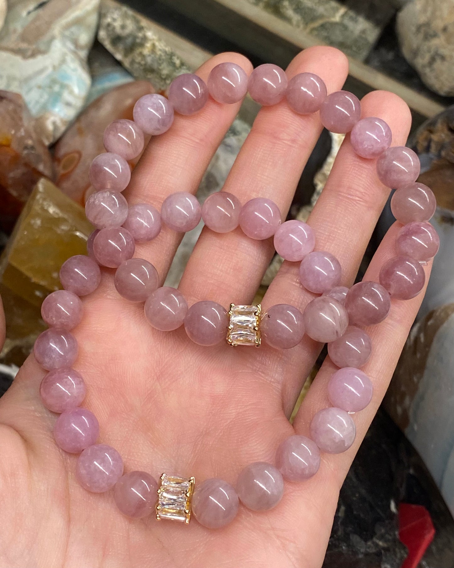 Bracciale quarzo rosa