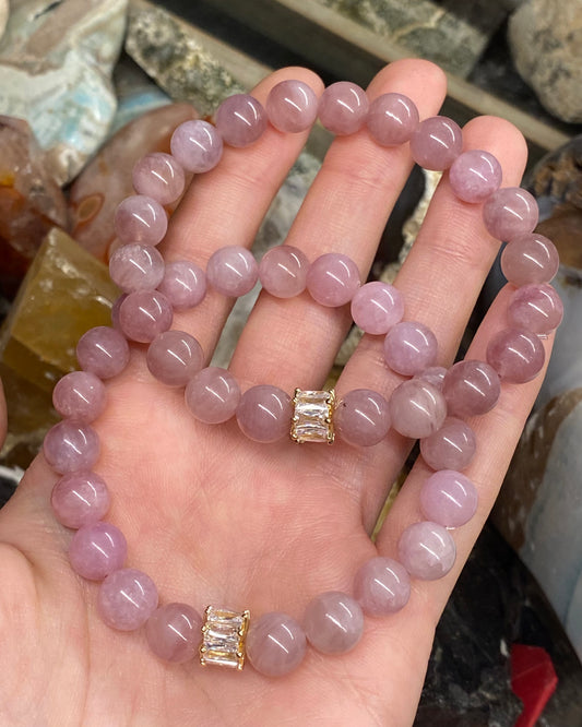 Bracciale quarzo rosa