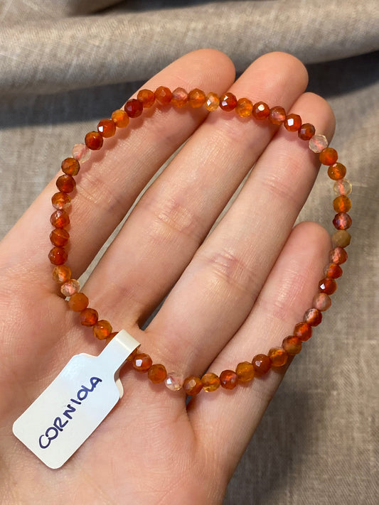 Bracciale sfere sfaccettati (4mm)