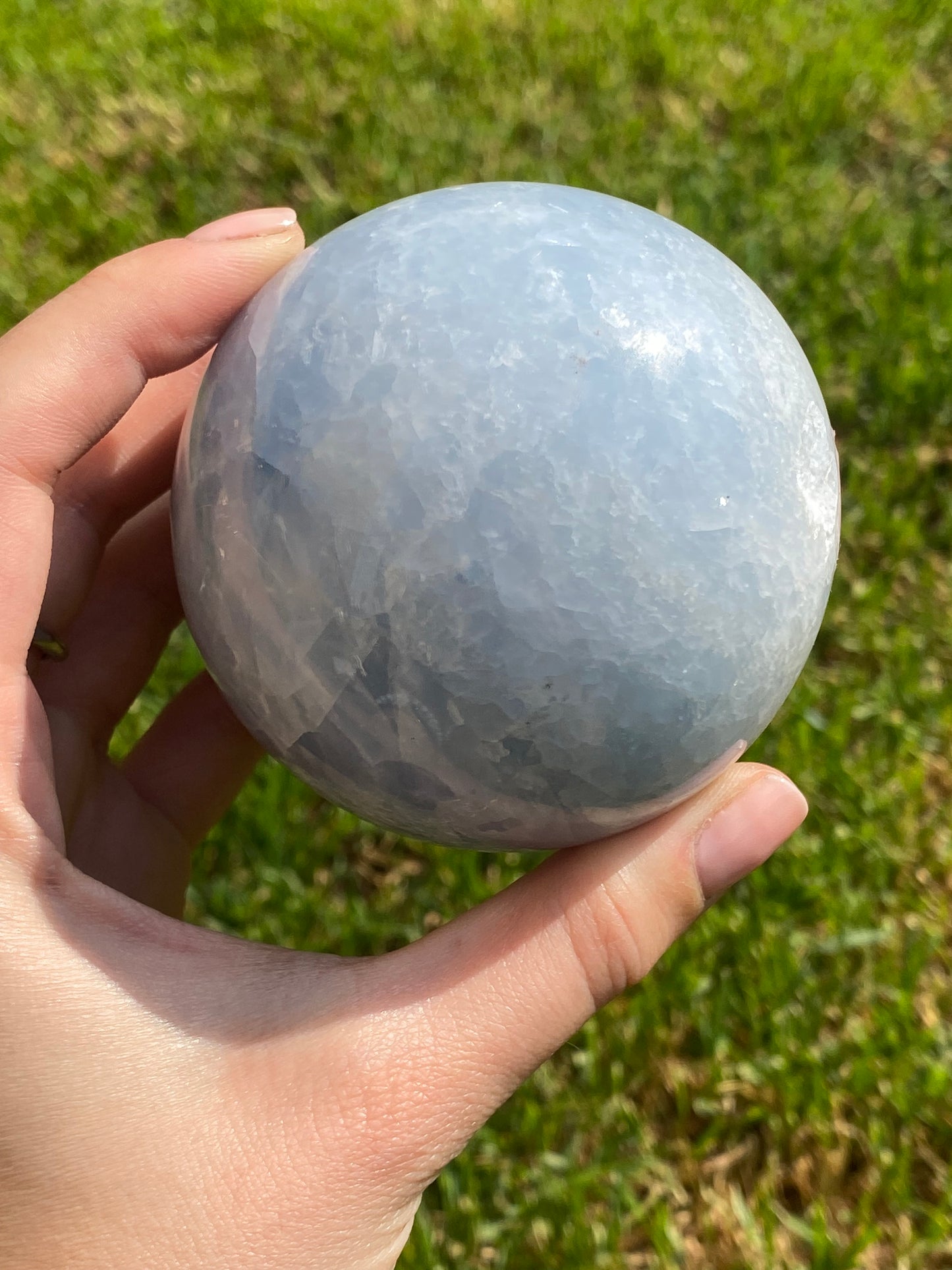 Sfera calcite blu