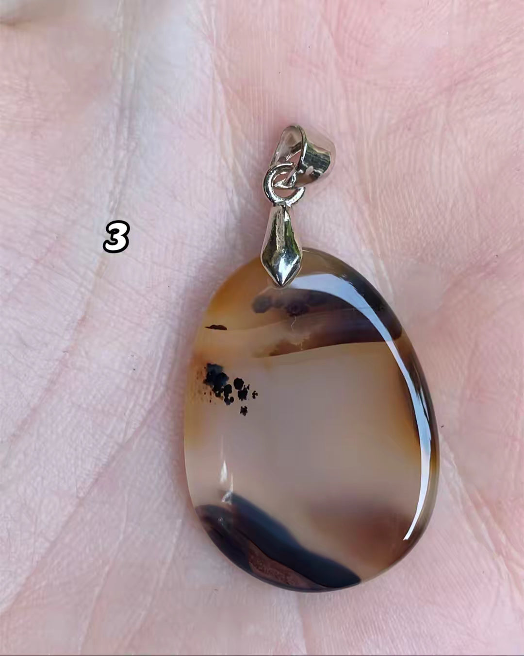 Ciondolo in agata dendritica