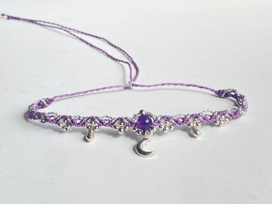Choker modello “Sailor Moon” con ametista