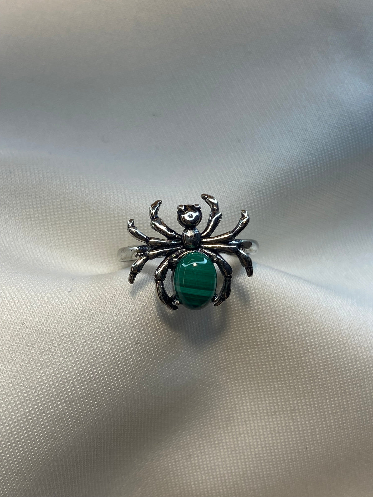 Anello Malachite Ragnetto