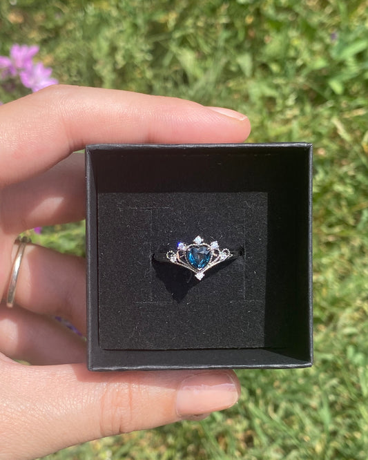 Anello TOPAZIO LONDON BLUE cuore