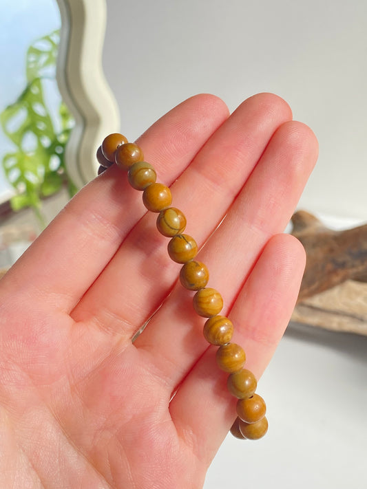 Bracciale legno fossile