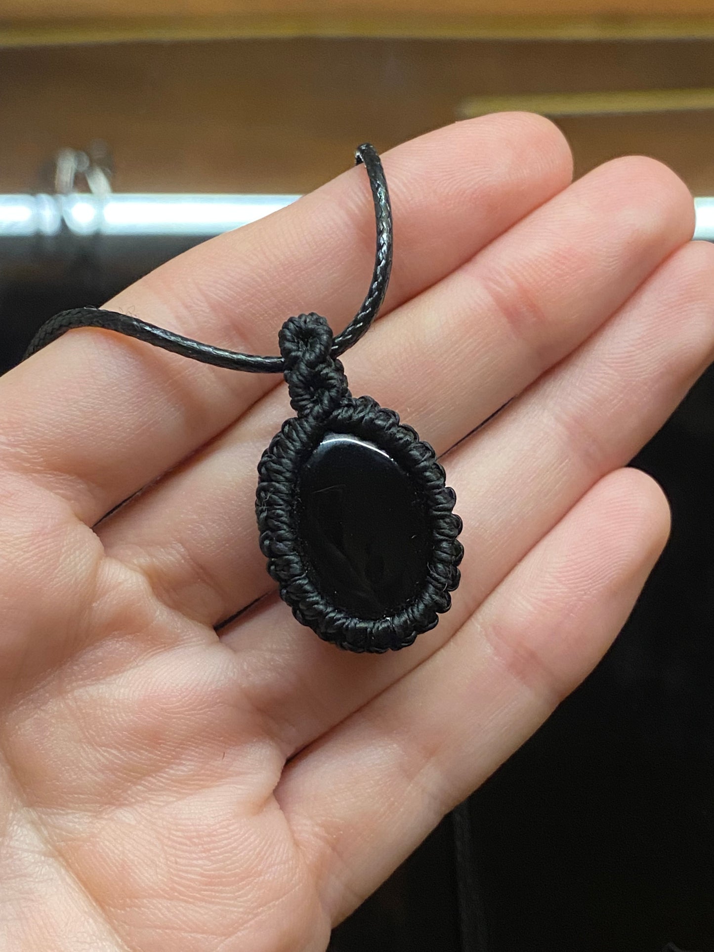 Collana ossidiana nera