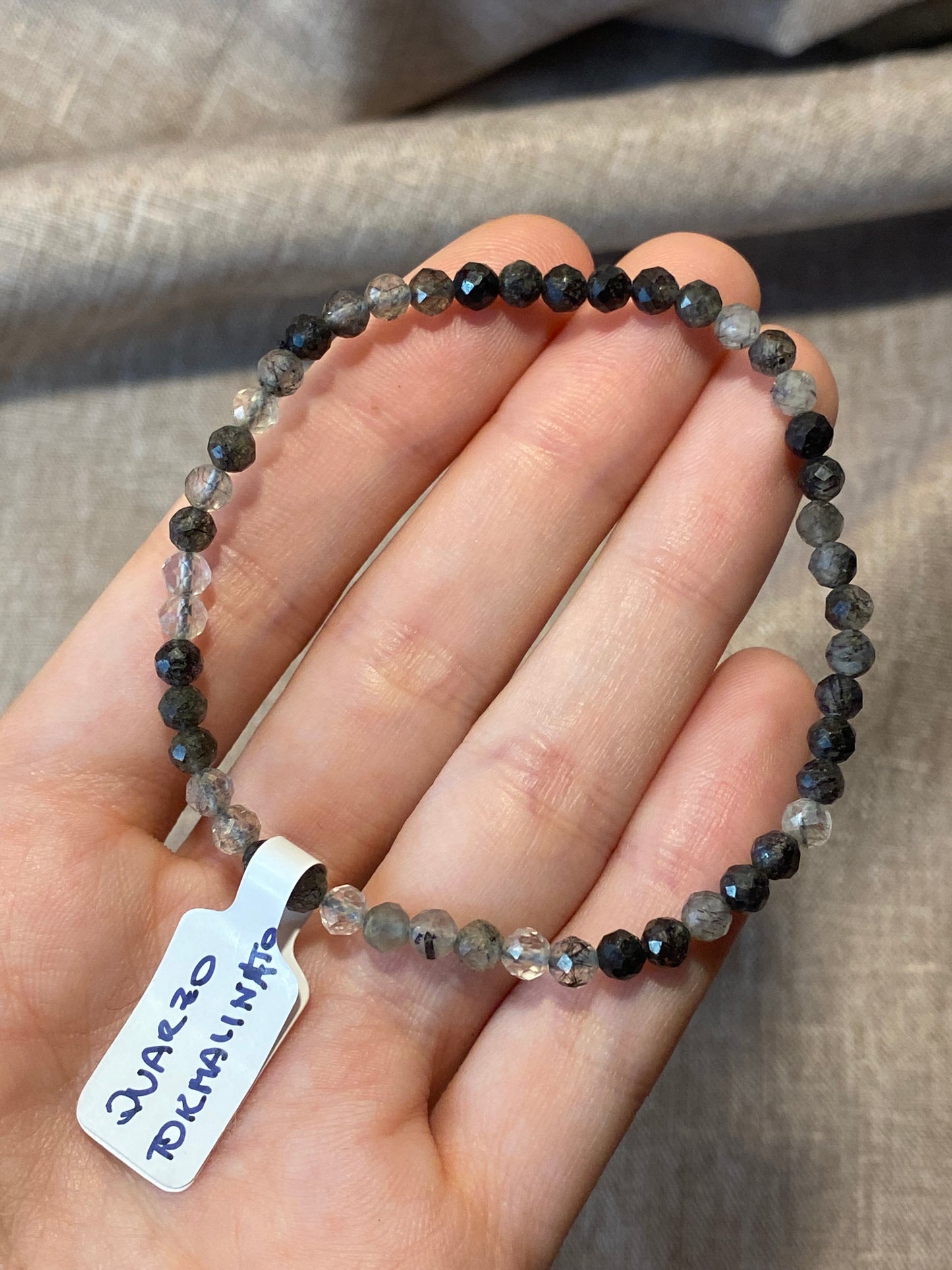 Bracciale sfere sfaccettati (4mm)