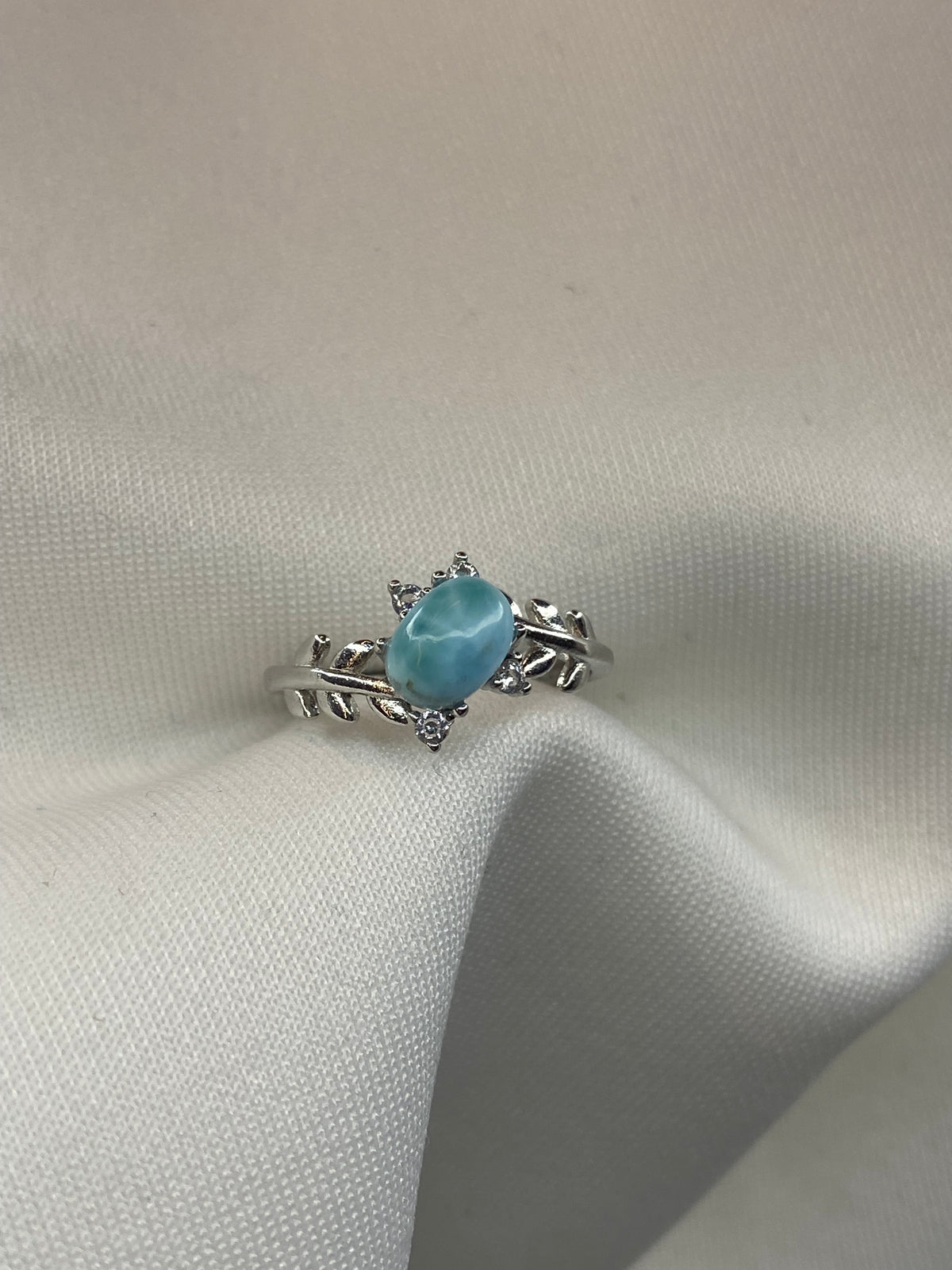 Anello Larimar foglia