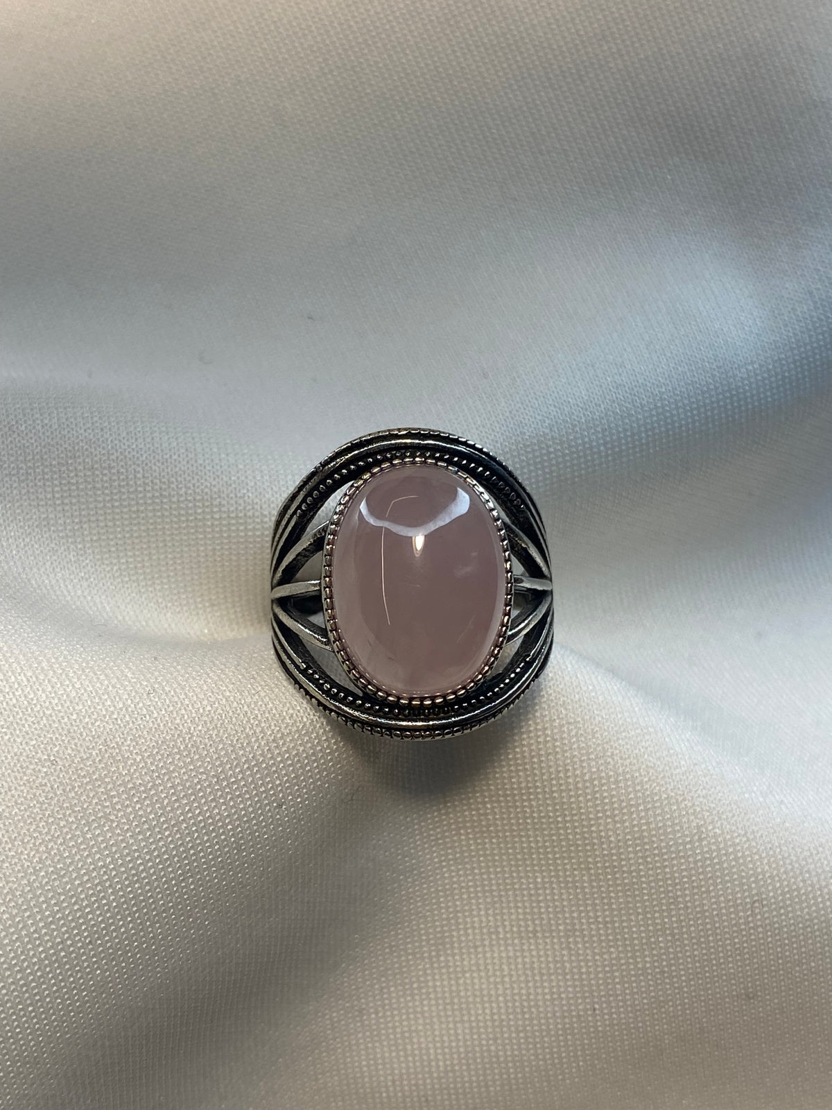 Anello Quarzo Rosa etnico