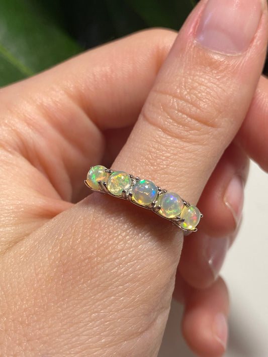Anello tiara in opale