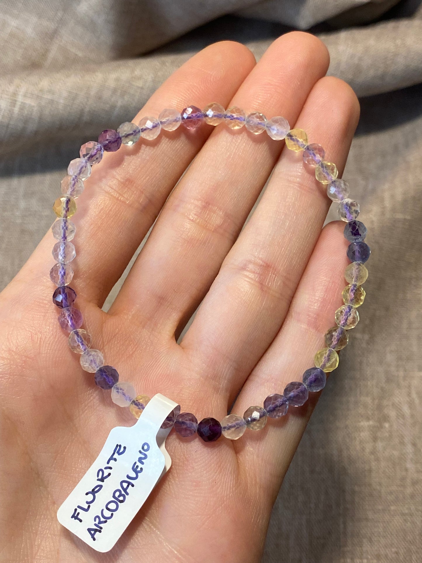 Bracciale sfere sfaccettati (4mm)