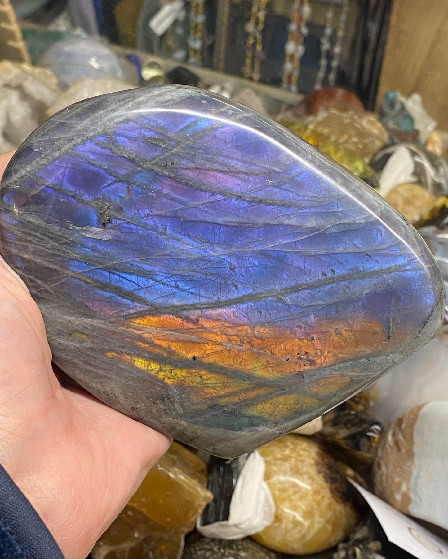 Freeform labradorite sunset