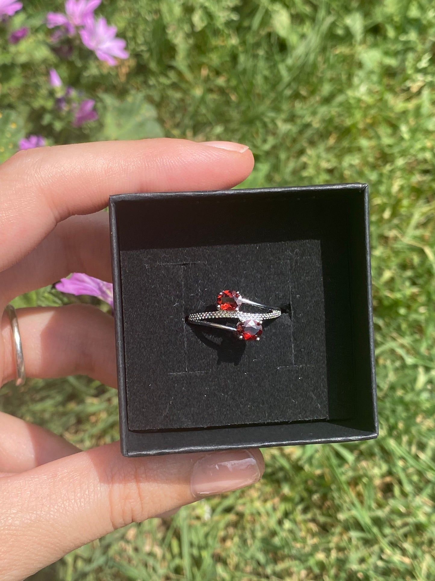 Anello GRANATO doppio