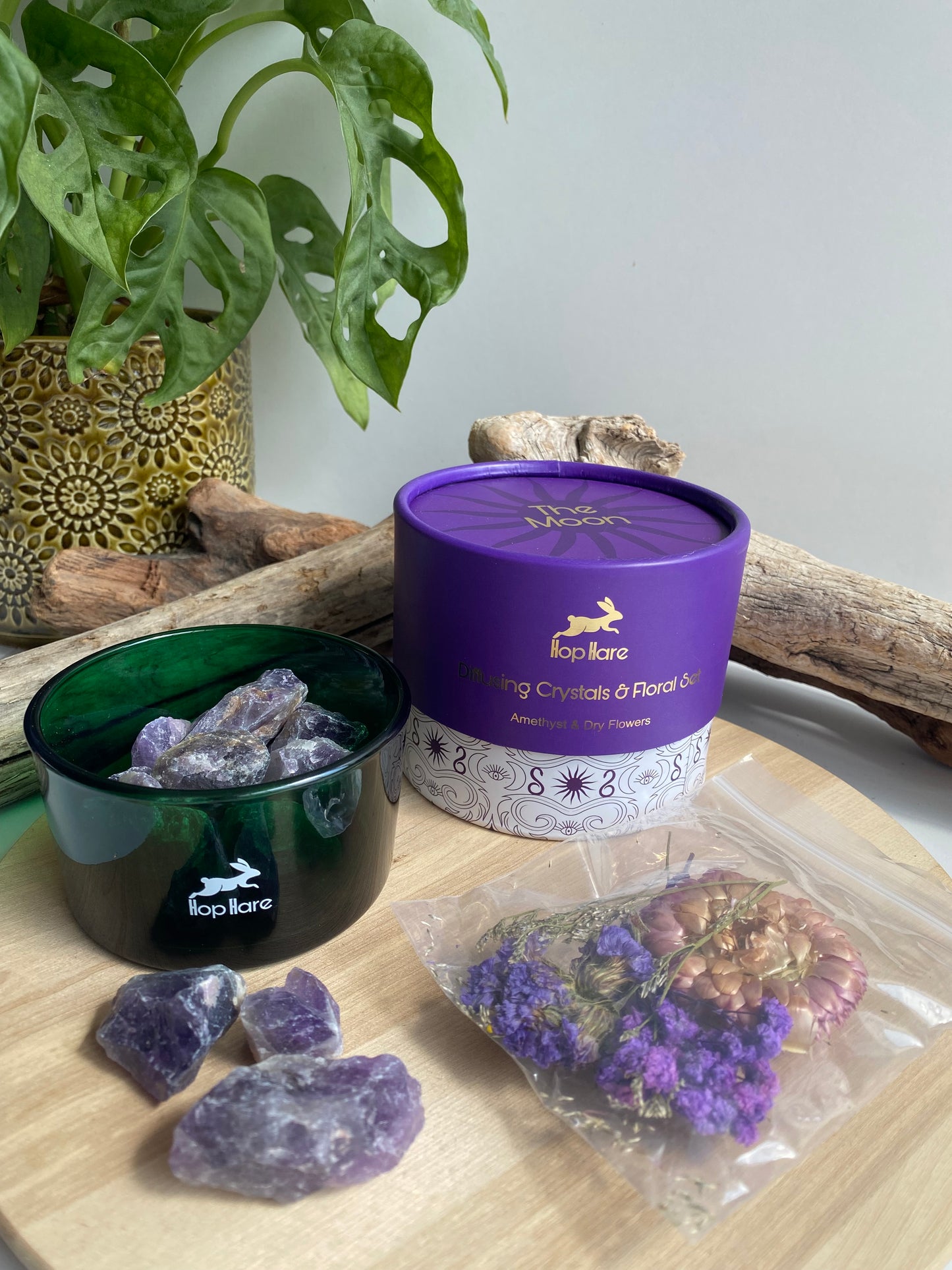 Set Hop Hare di Cristalli Diffusori e Fiori – La Luna