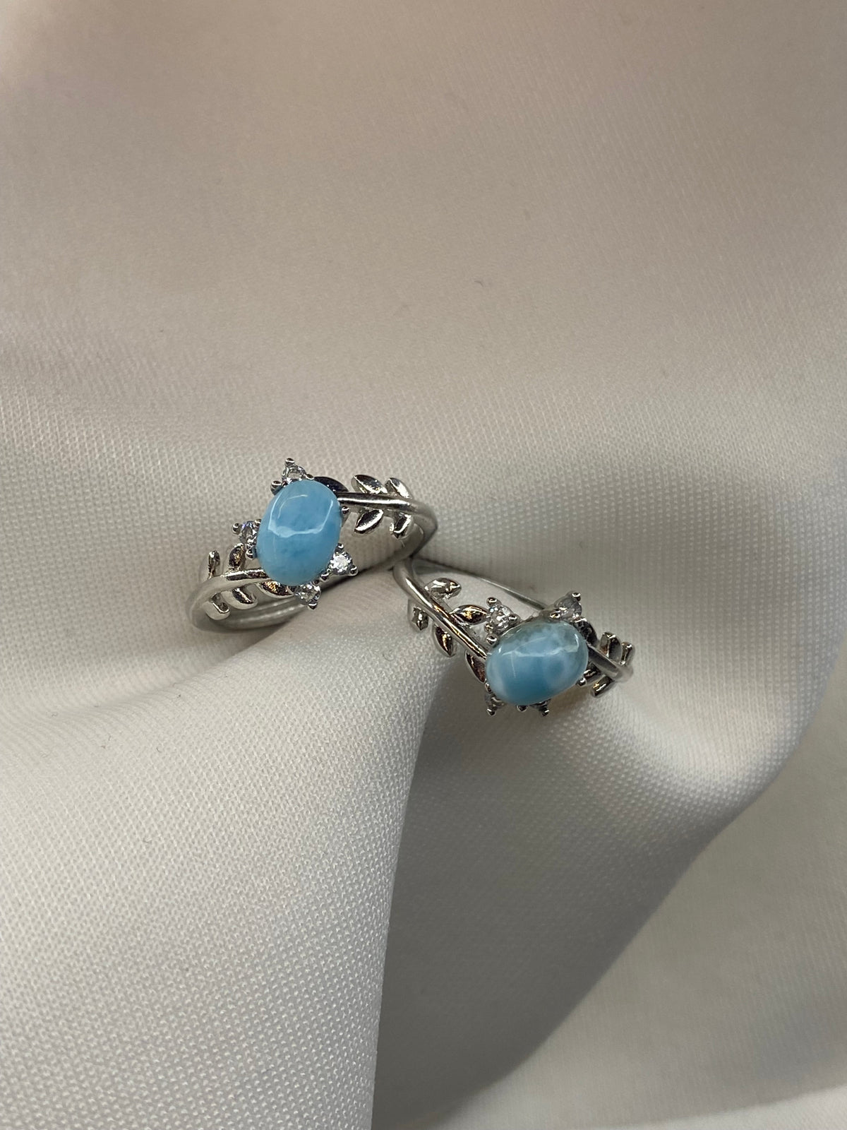 Anello Larimar foglia