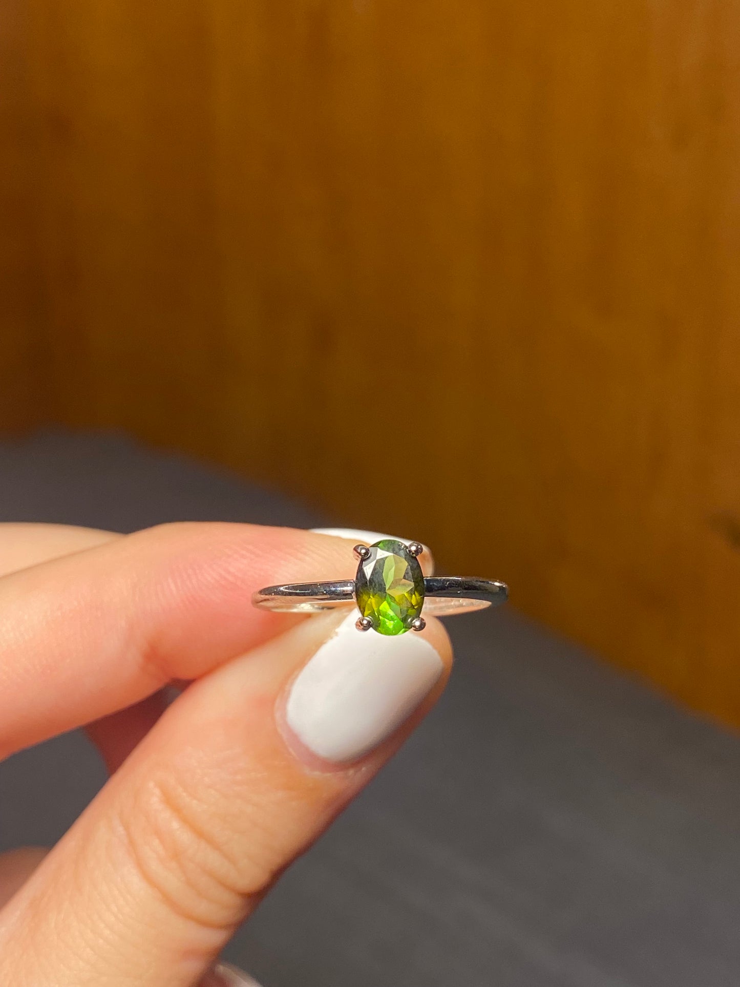Anello TORMALINA MULTICOLORE solitario