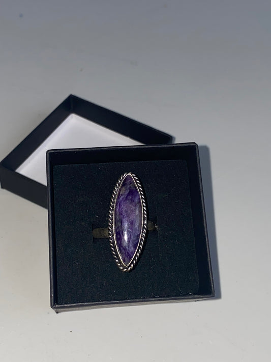 Anello CHAROITE argento 925