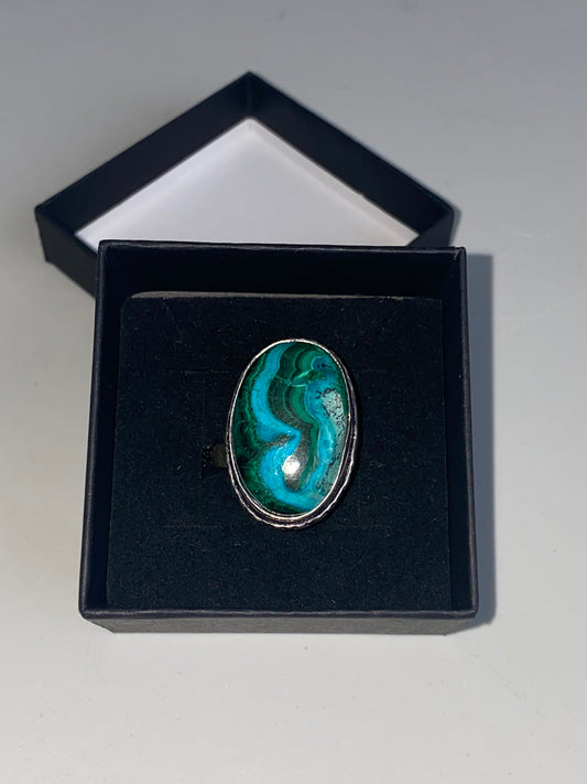 Anello CRISOCOLLA argento 925