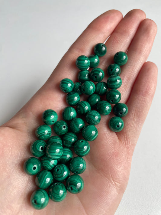 Perle Malachite scura qualità AA 8mm