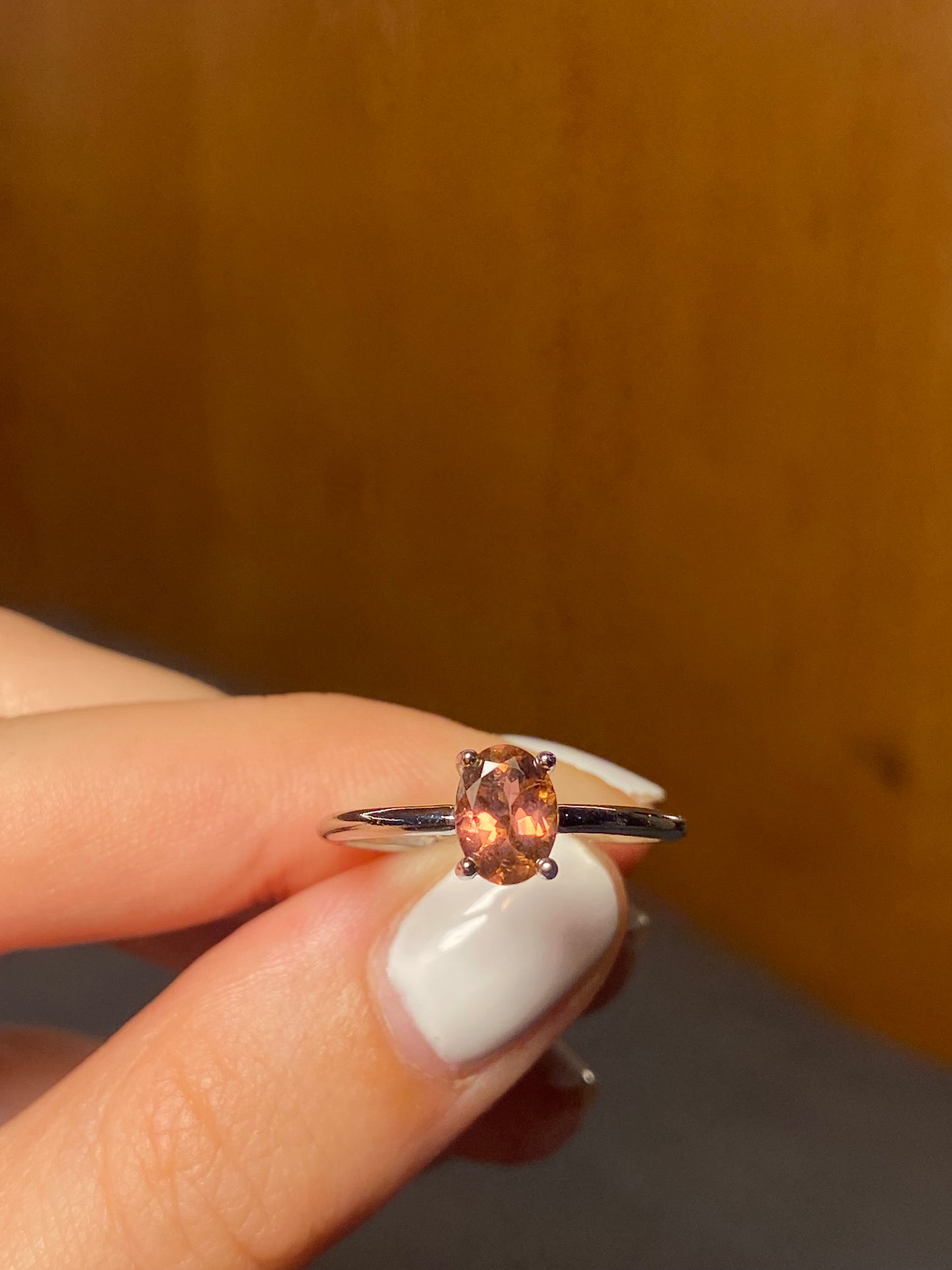 Anello TORMALINA MULTICOLORE solitario