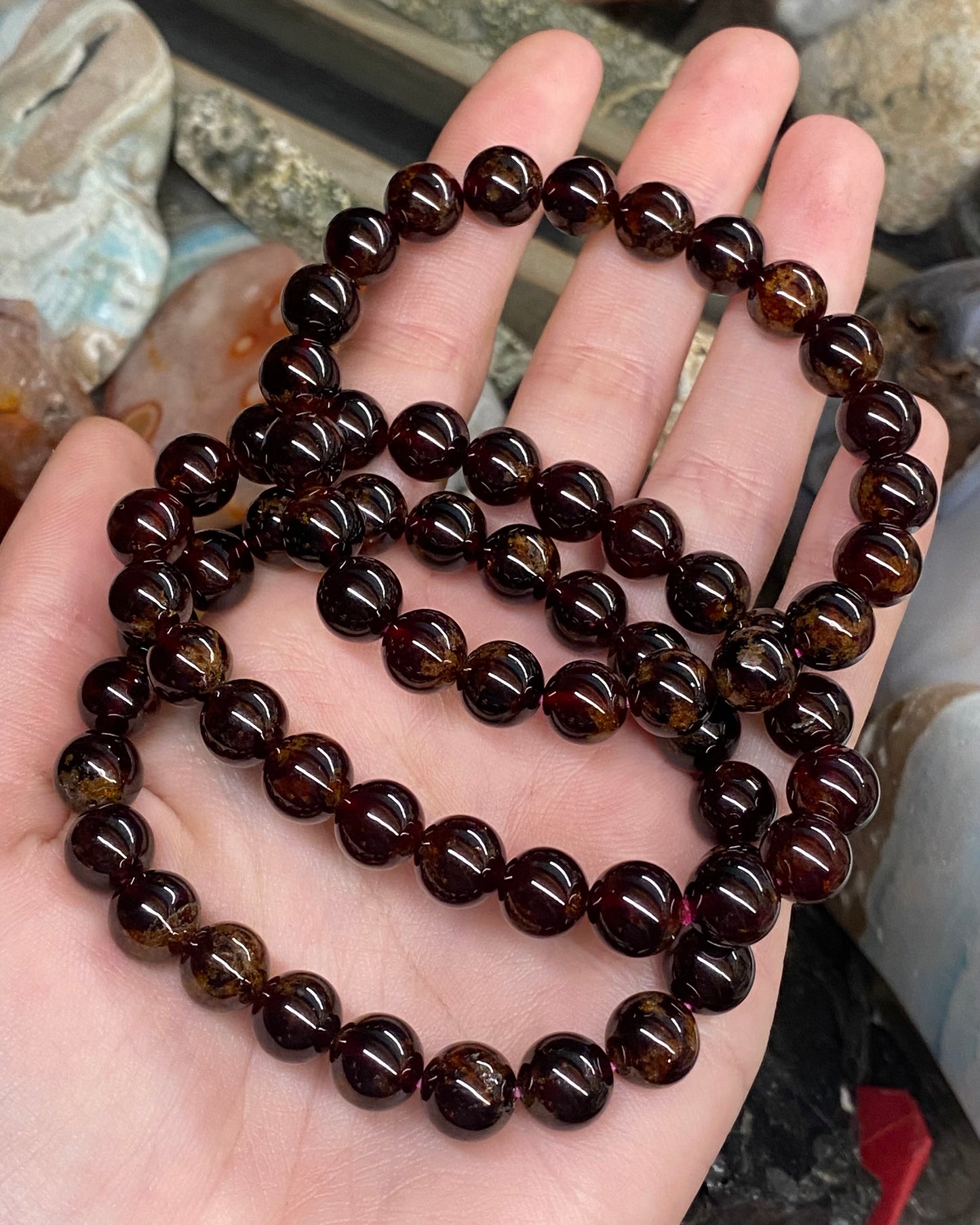 Bracciale granato rosso