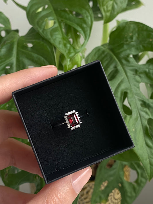 Anello GRANATO ROSSO