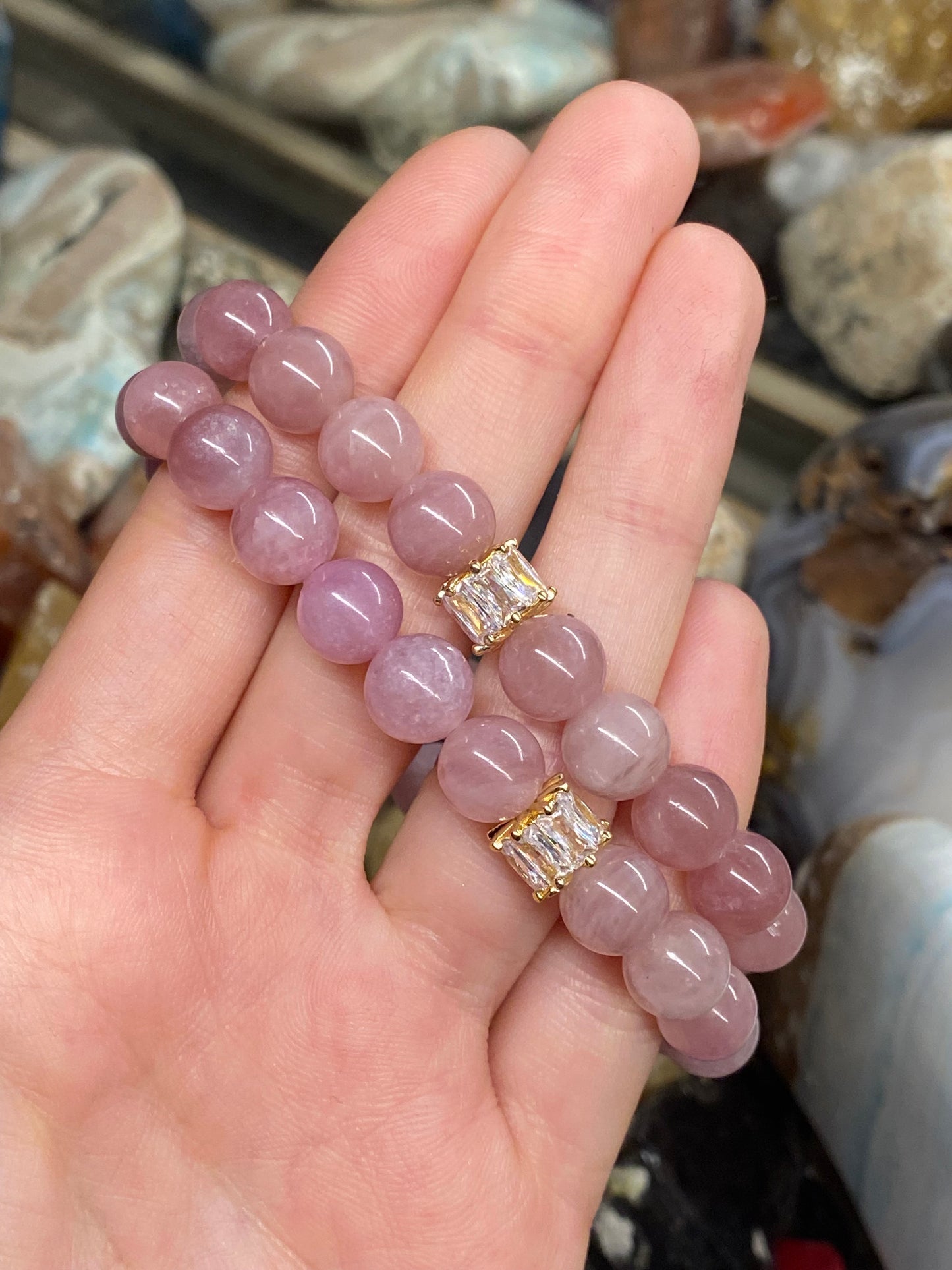 Bracciale quarzo rosa