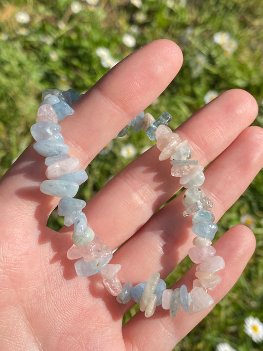 Bracciale morganite (chips)