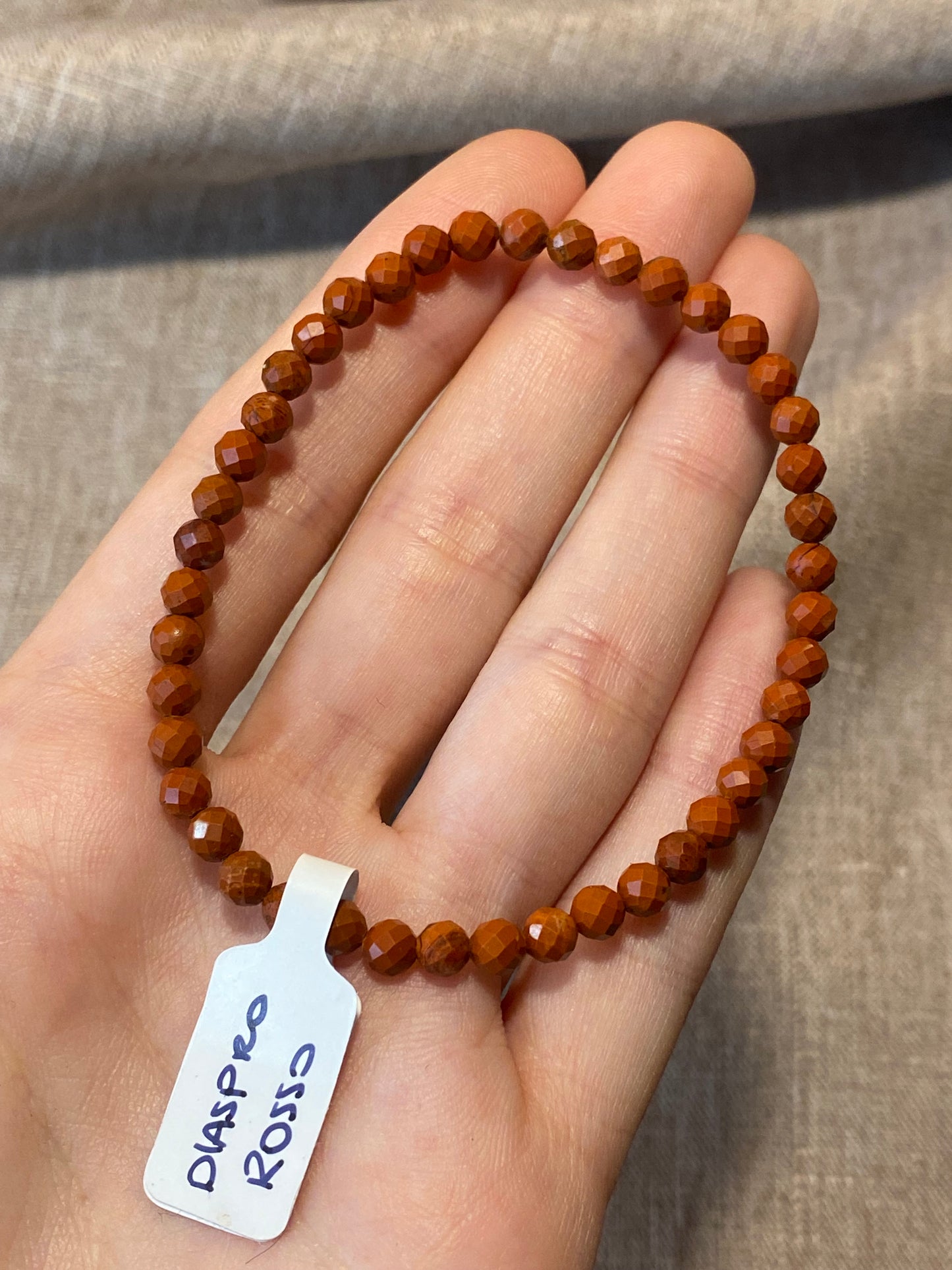 Bracciale sfere sfaccettati (4mm)