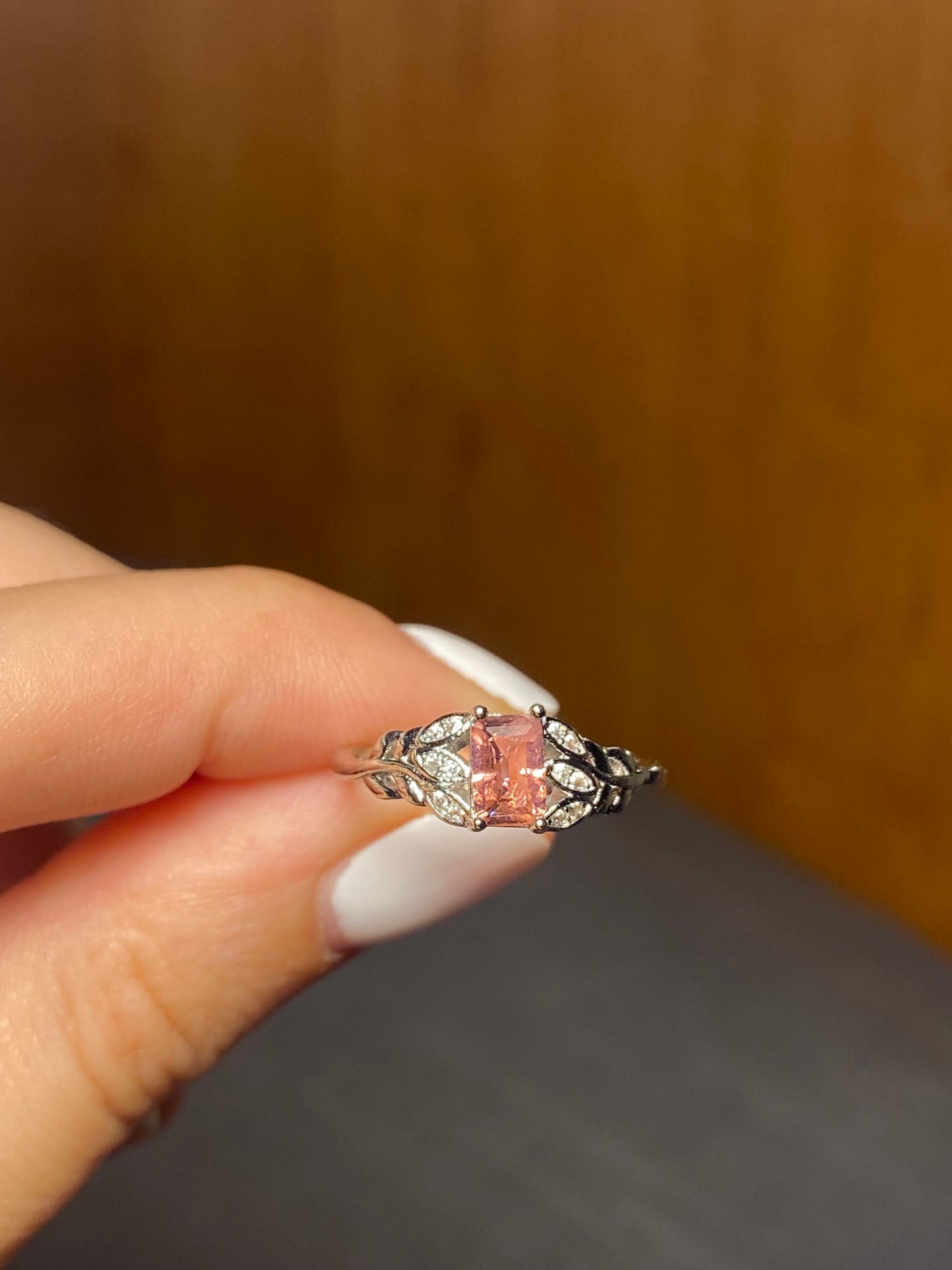 Anello TORMALINA MULTICOLORE foglie