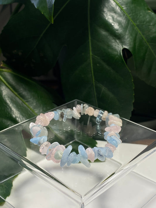 Bracciale chips in morganite