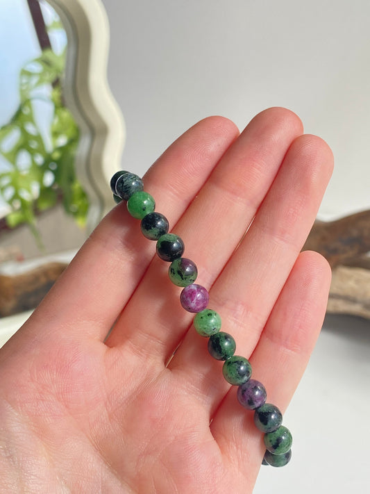 Bracciale rubino in zoisite